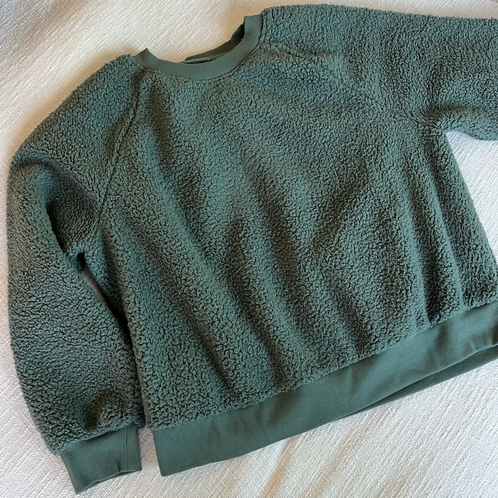 Green Sherpa Teddy Jacket